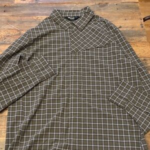 Outdoor Research Men's Plaid Shirt in Olive Green and White